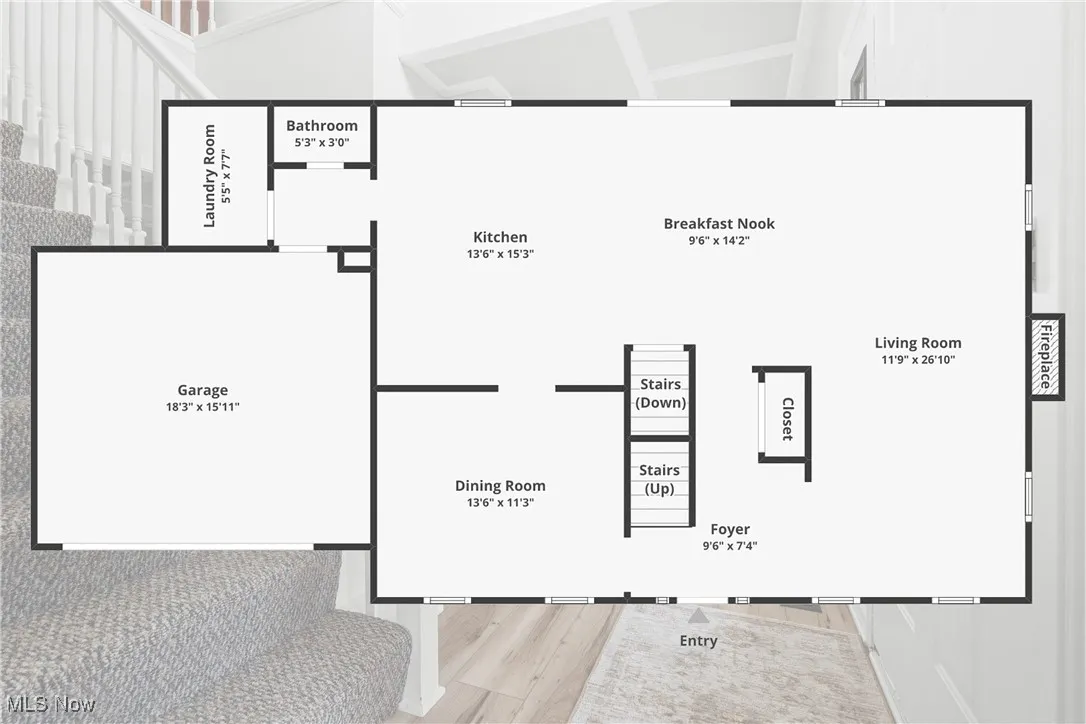 View of room layout