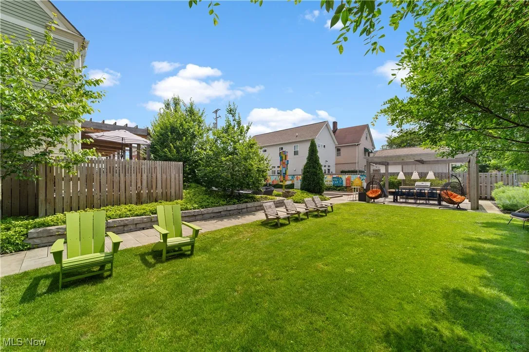 Internal community courtyard with multiple seating options

