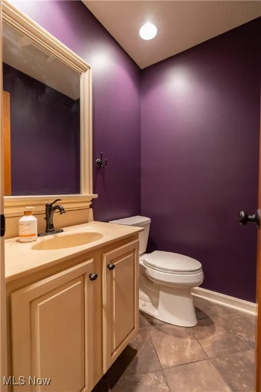 Convenient half bath on the first floor.