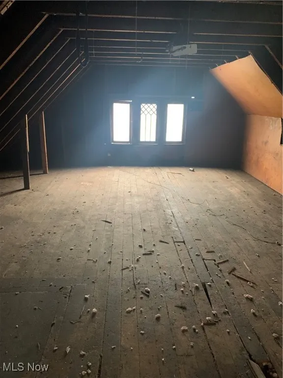 View of unfinished attic