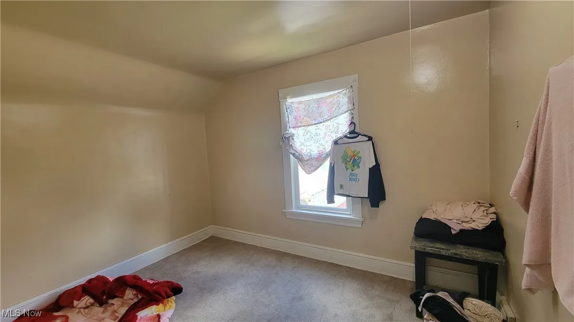 Bonus room featuring carpet, healthy amount of natural light, and lofted ceiling