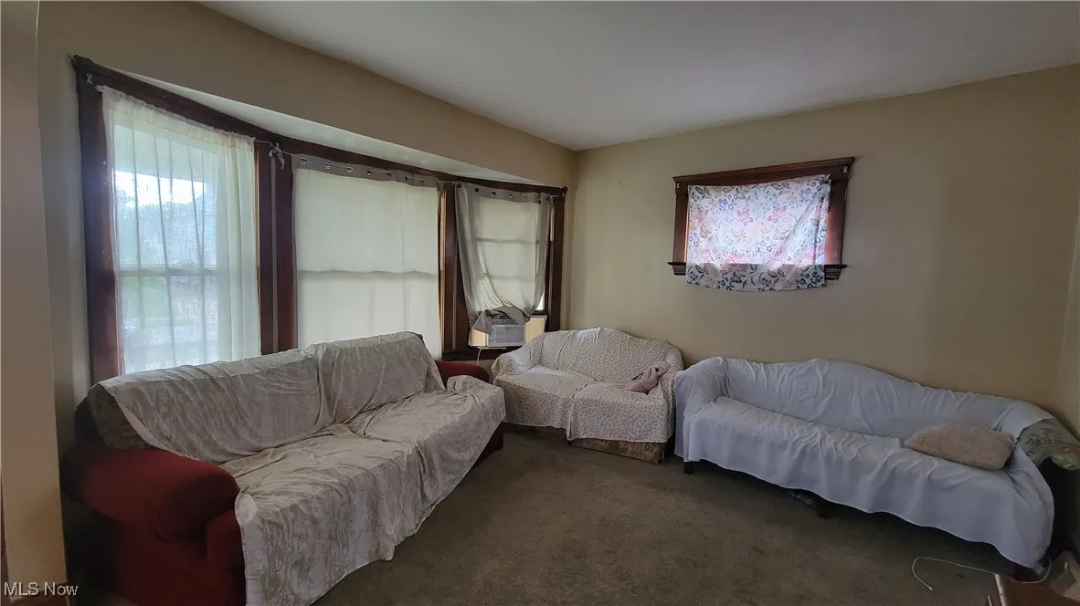 Living room with carpet flooring