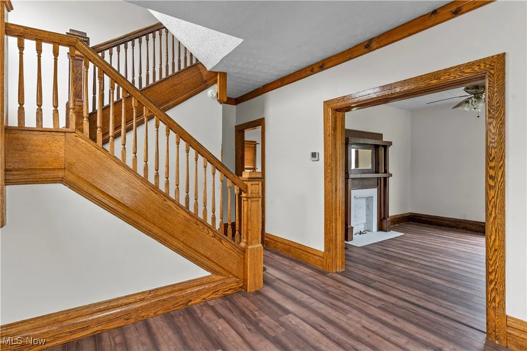 Foyer looking into living room