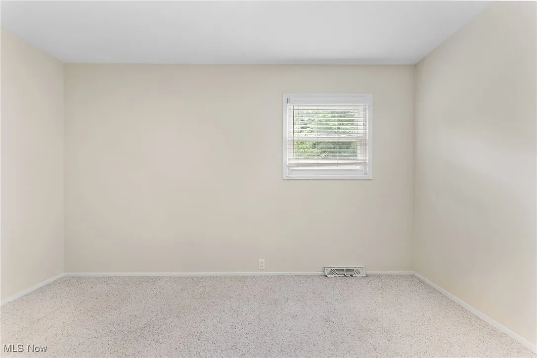 Carpeted spare room with baseboards