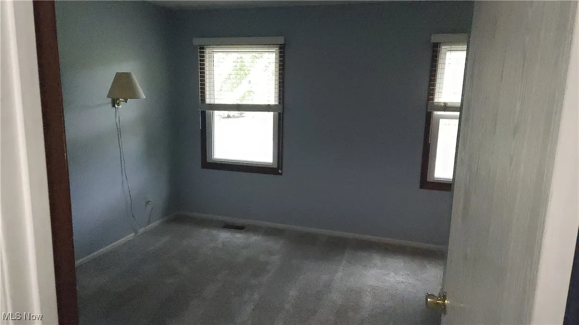 Carpeted empty room featuring plenty of natural light