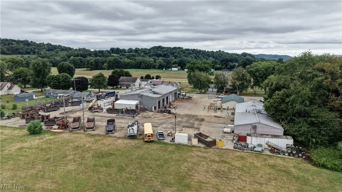 Aerial view of an industrial area
