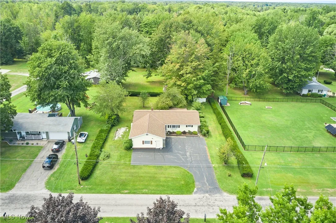 View from above of property