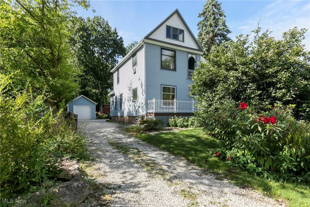 Parking: single car detached garage, gravel driveway (not shared) or street parking