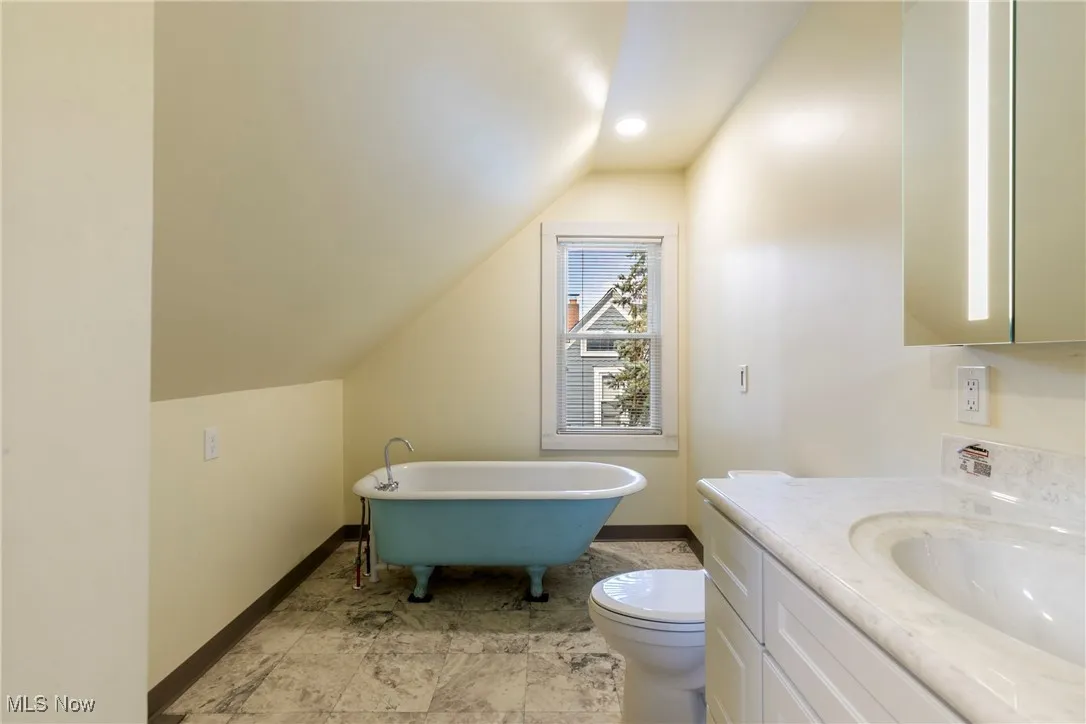 Full Bath with cast iron tub