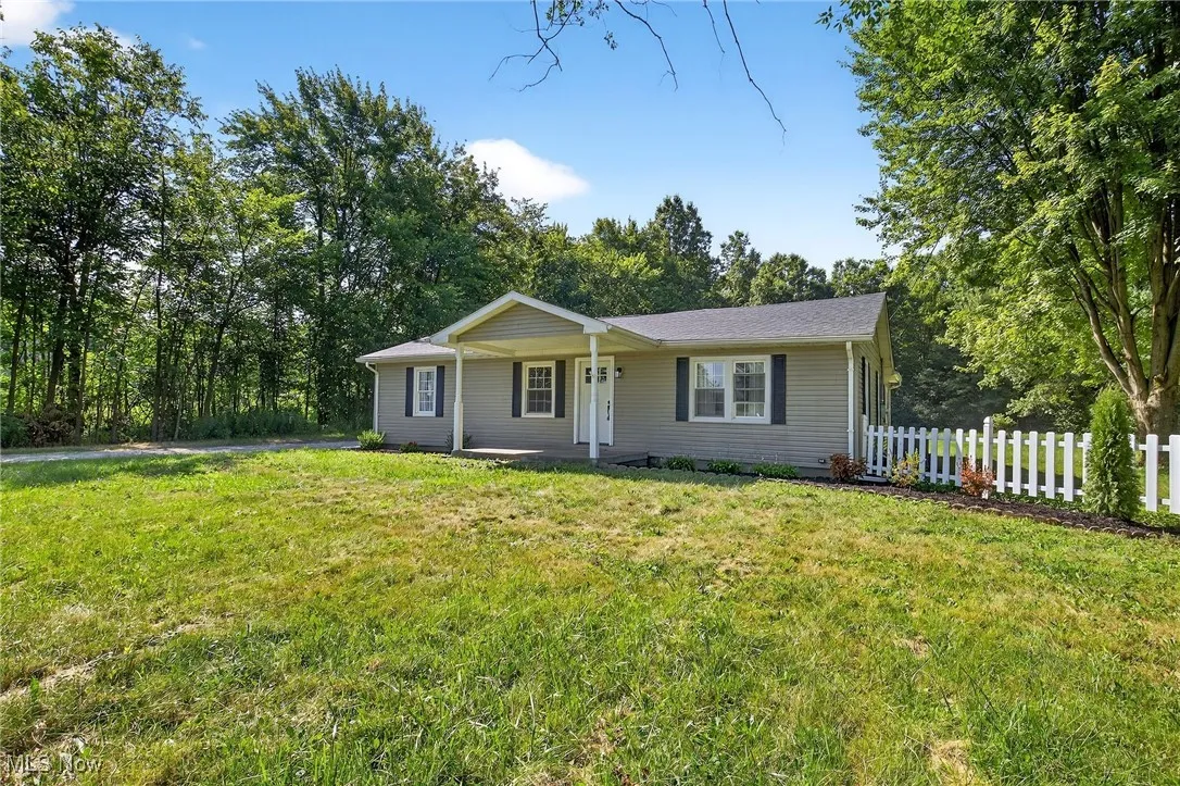 View of front of home with a porch