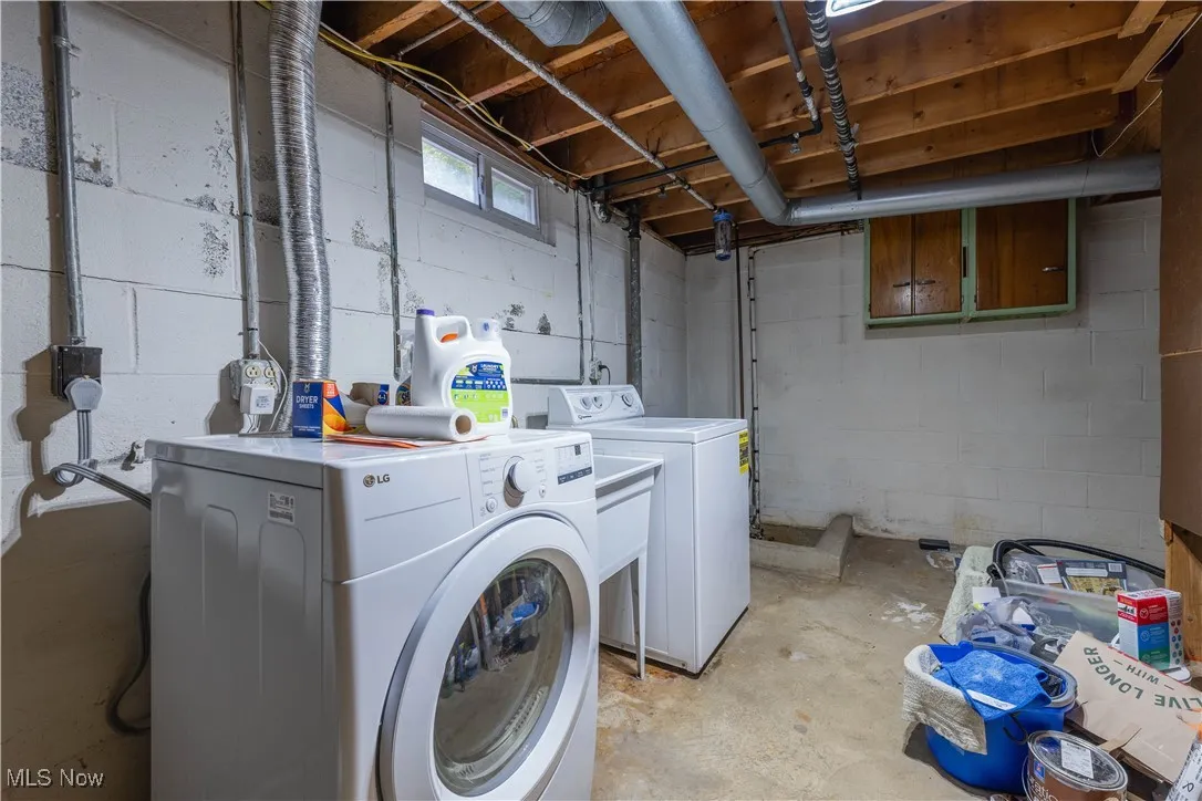 Laundry area with washing machine and dryer
