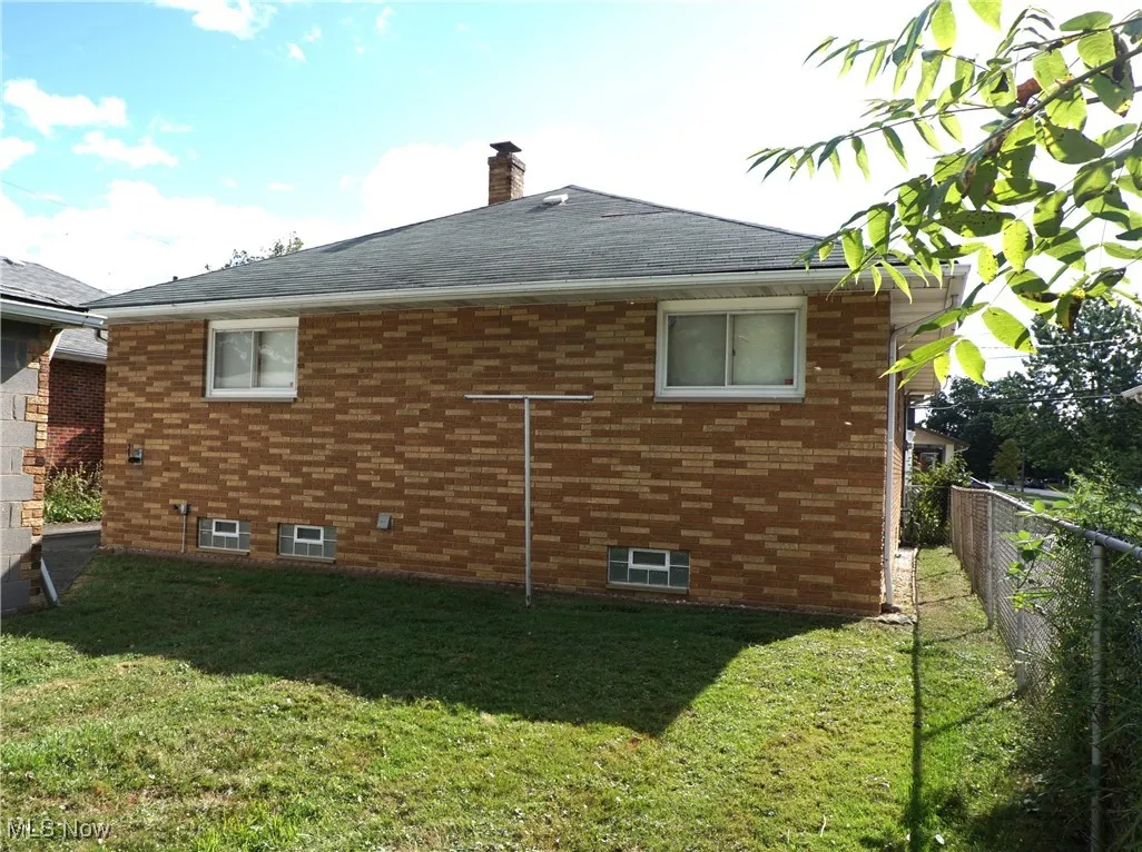 Rear view of home