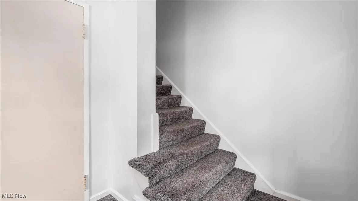 Stairway with baseboards