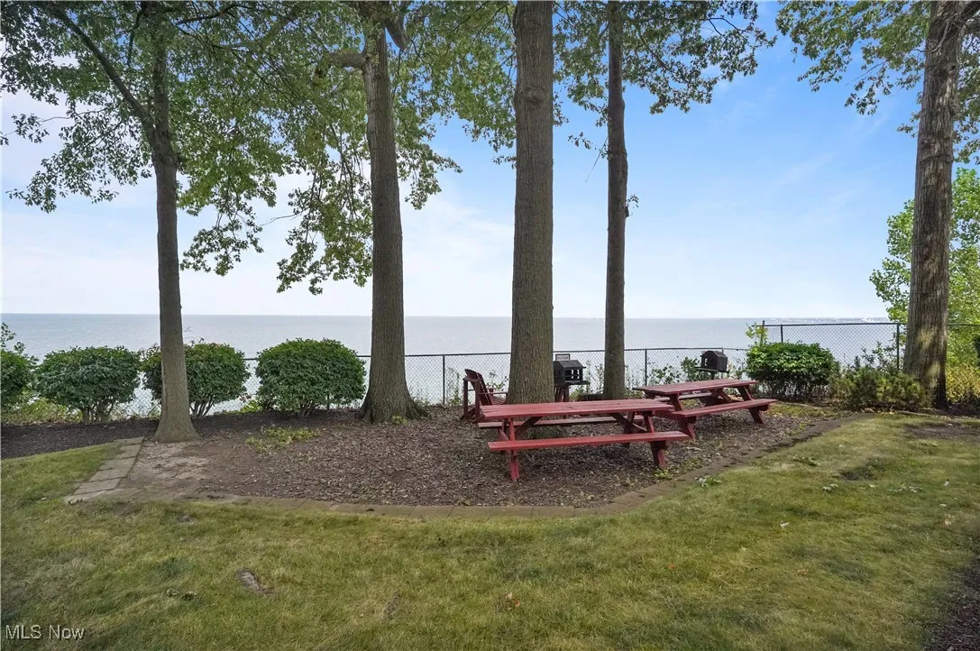 community grounds with a lake view