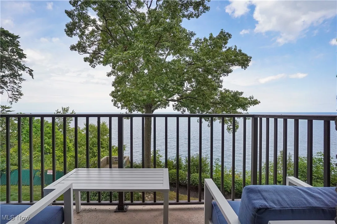 private Balcony featuring a lake view