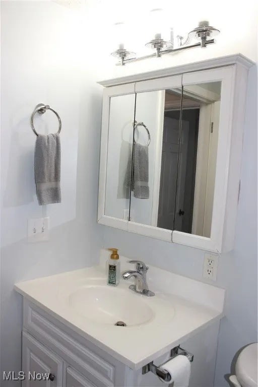 Bathroom featuring vanity