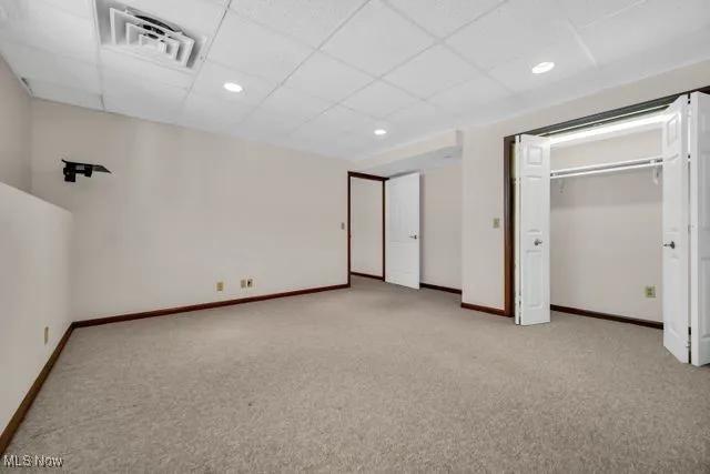 Lower level bedroom or exercise room