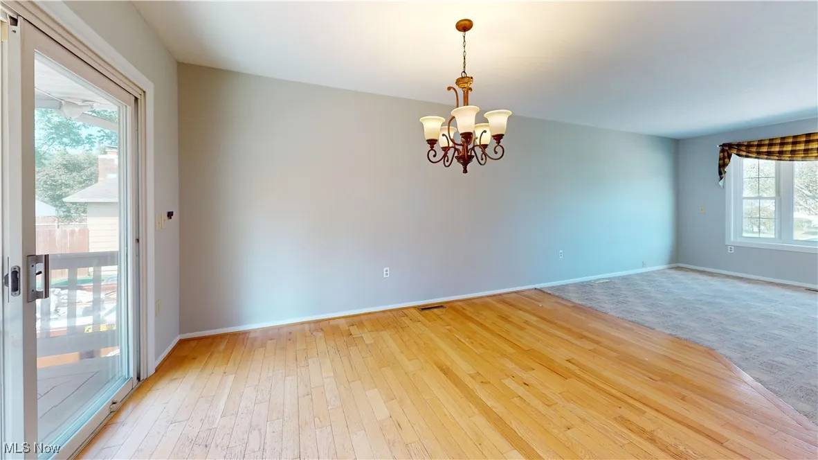 DINING ROOM WITH DECK DOORS