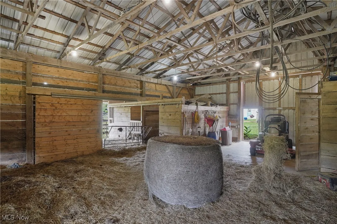 View of horse barn