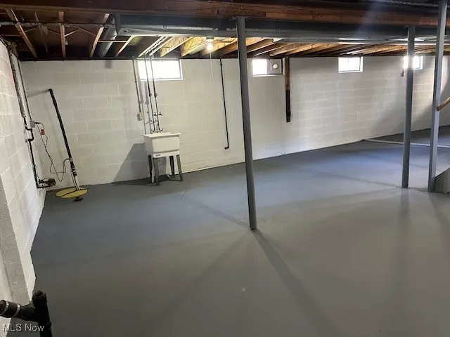 Basement with sink