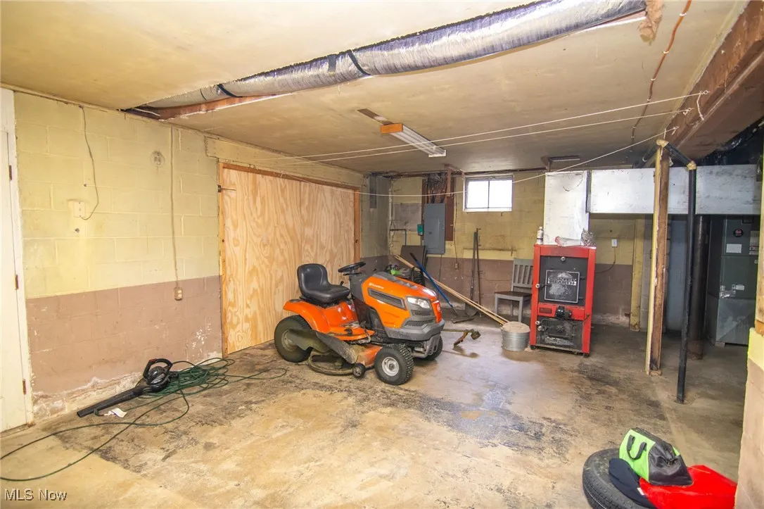 Garage with electric panel