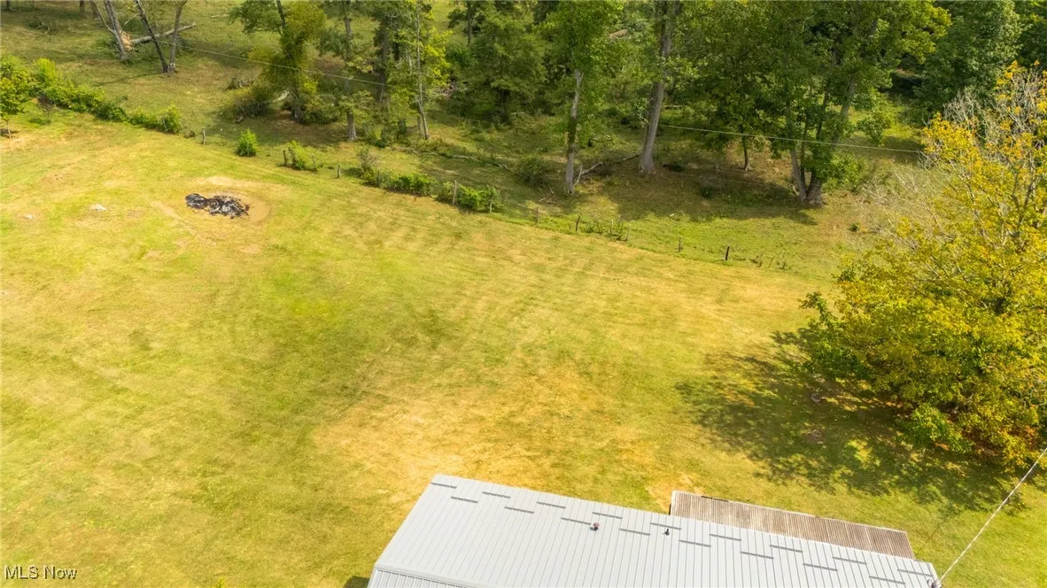 Bird's eye view of a tree filled landscape