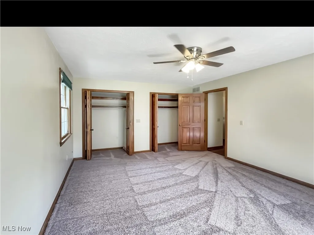 Large double closets in first floor bedroom