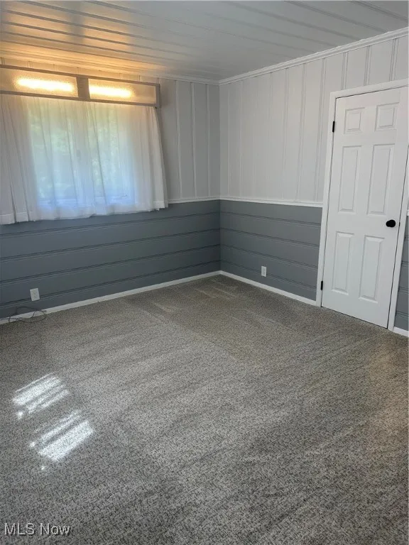 View of carpeted spare room