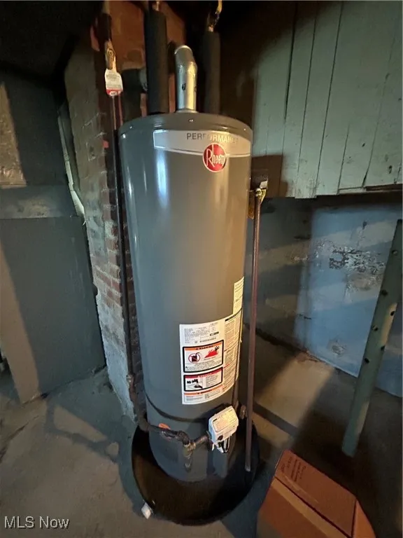 Utility room with water heater