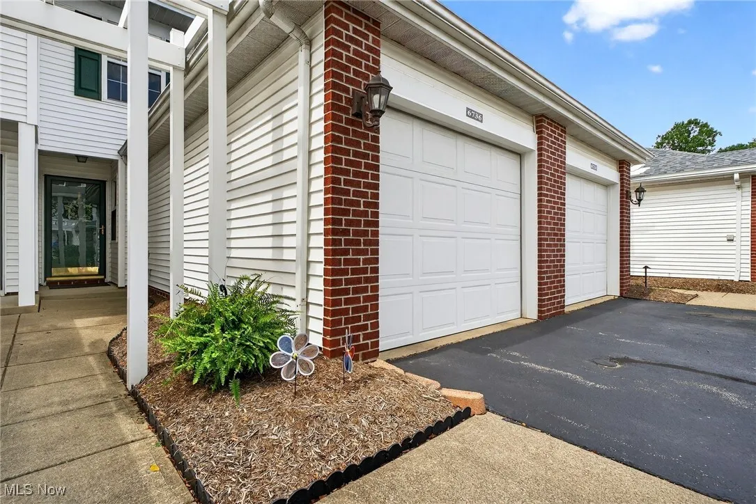 Garage with driveway