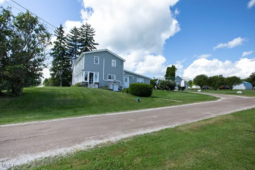 Side view of home and driveway.