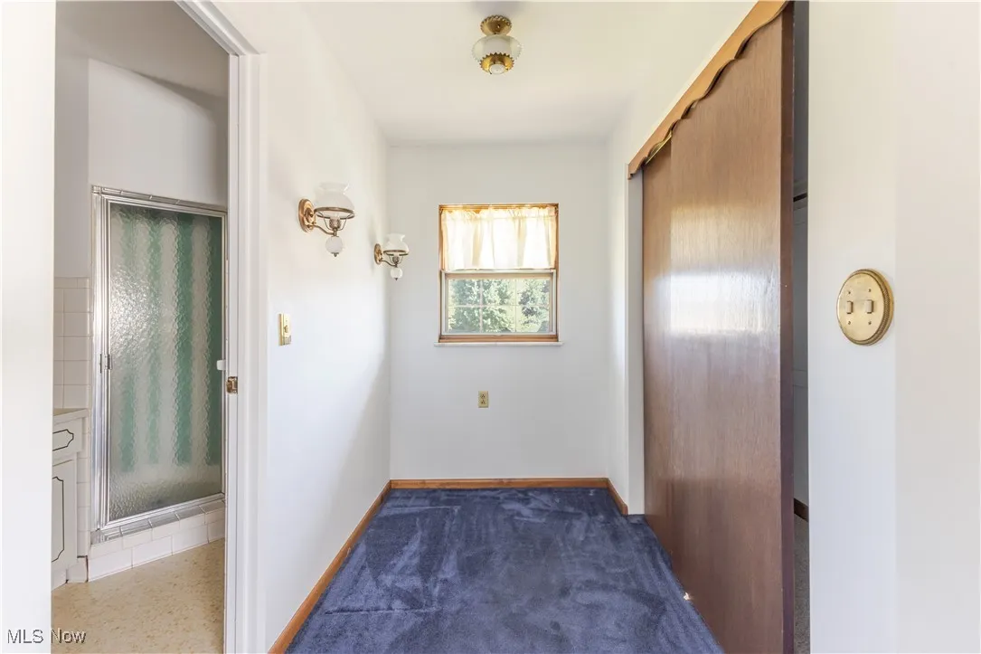 Hallway with baseboards
