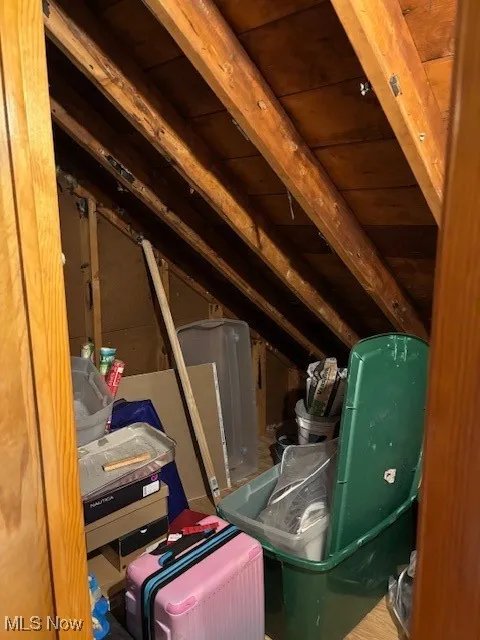 View of unfinished attic