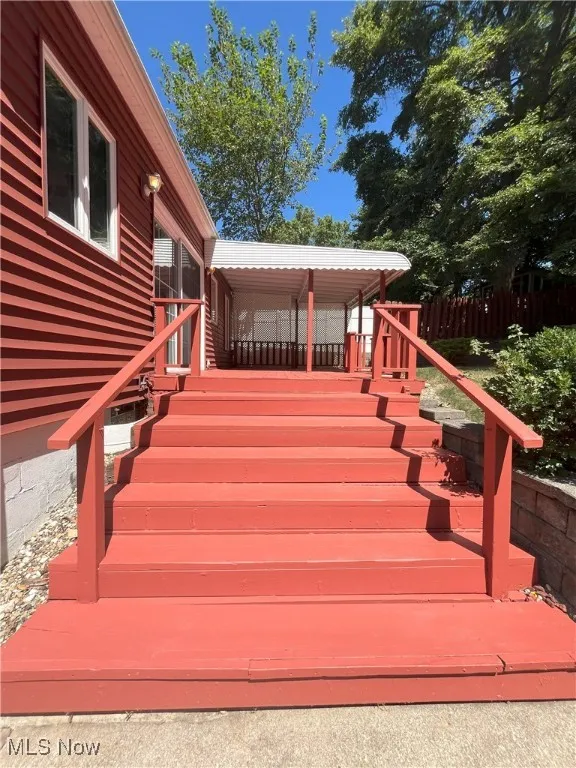Deck with stairway