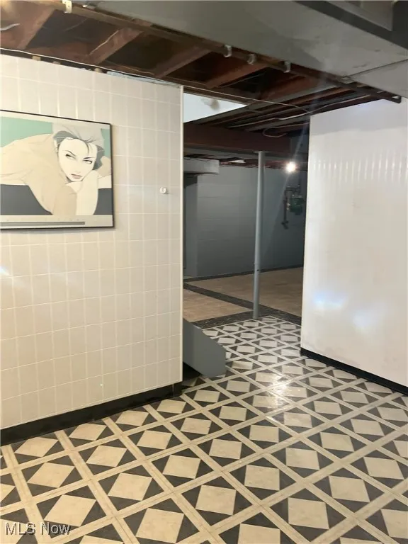 View of finished below grade area