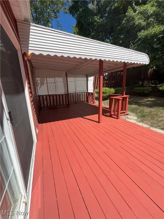 View of wooden terrace