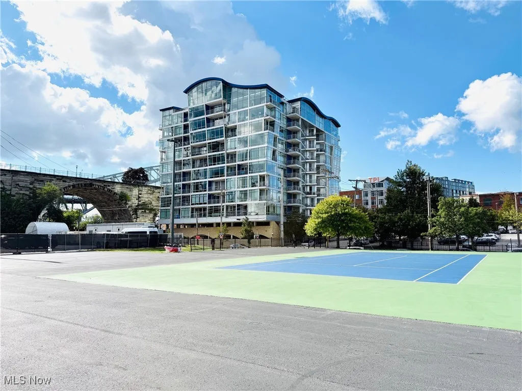 View of tennis court