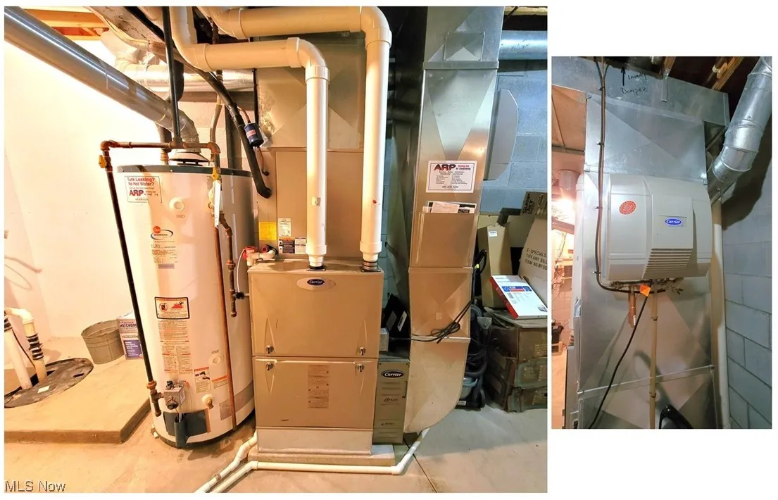 Utilities with water heater and heating unit