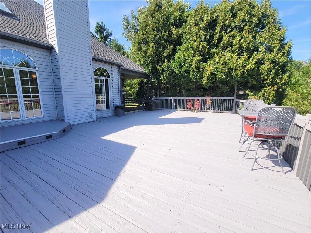 View of wooden deck