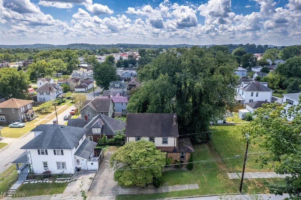 Aerial view of residential area