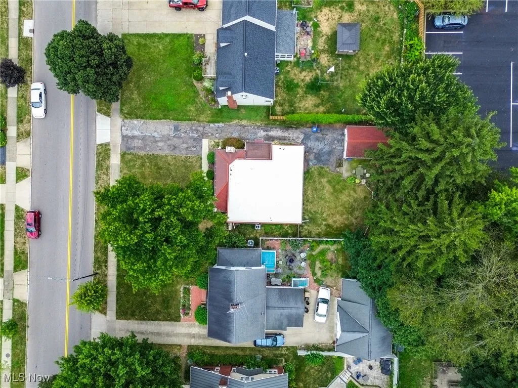 Aerial view of residential area