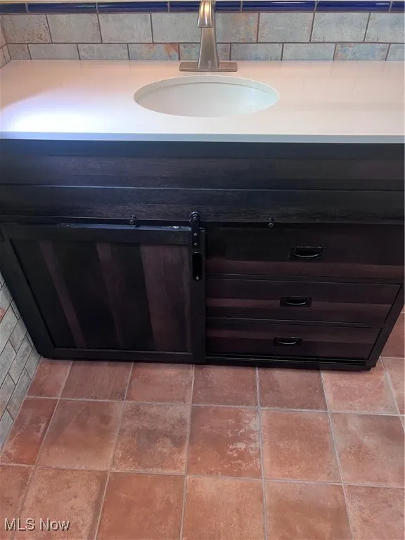 Bathroom view of vanity