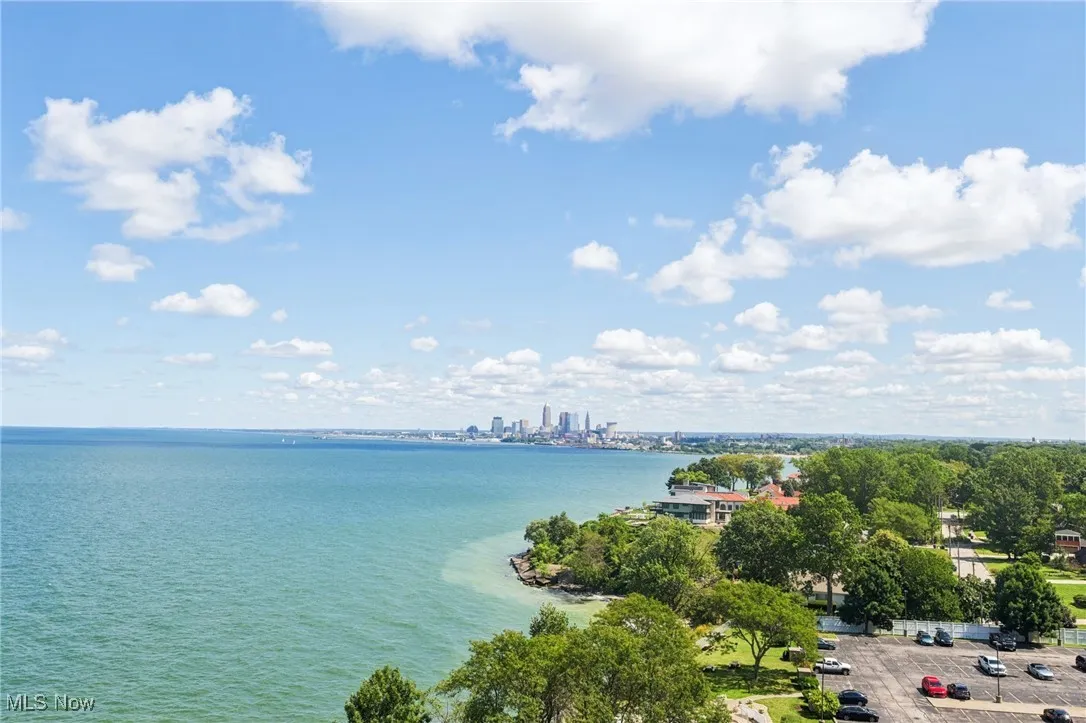 Water view featuring city skyline