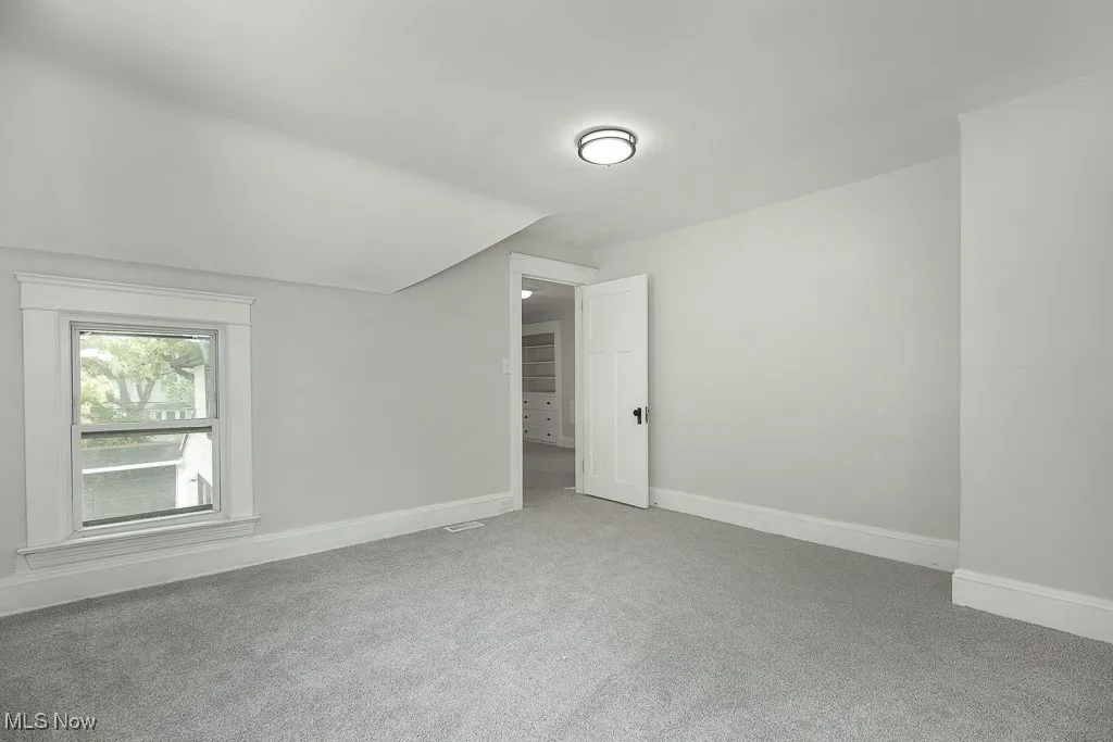 Additional living space featuring baseboards and carpet flooring