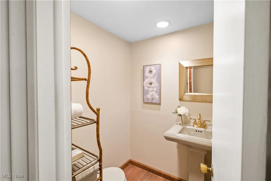 half bathroom off the great room.