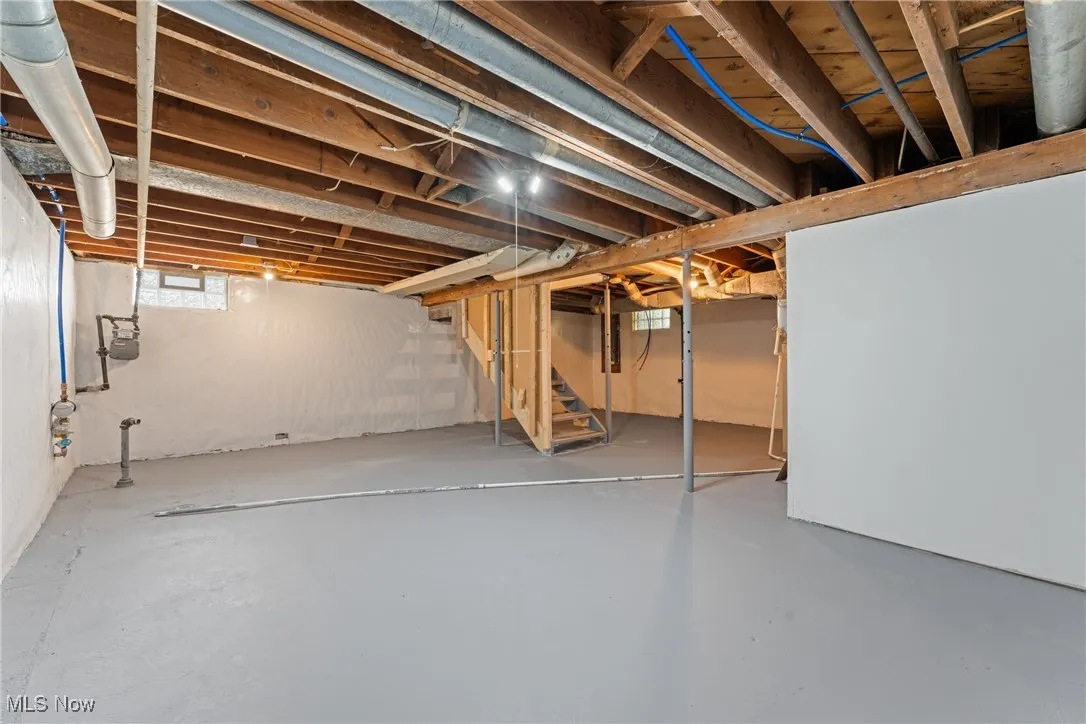 Basement with stairway