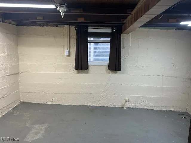 View of below grade area