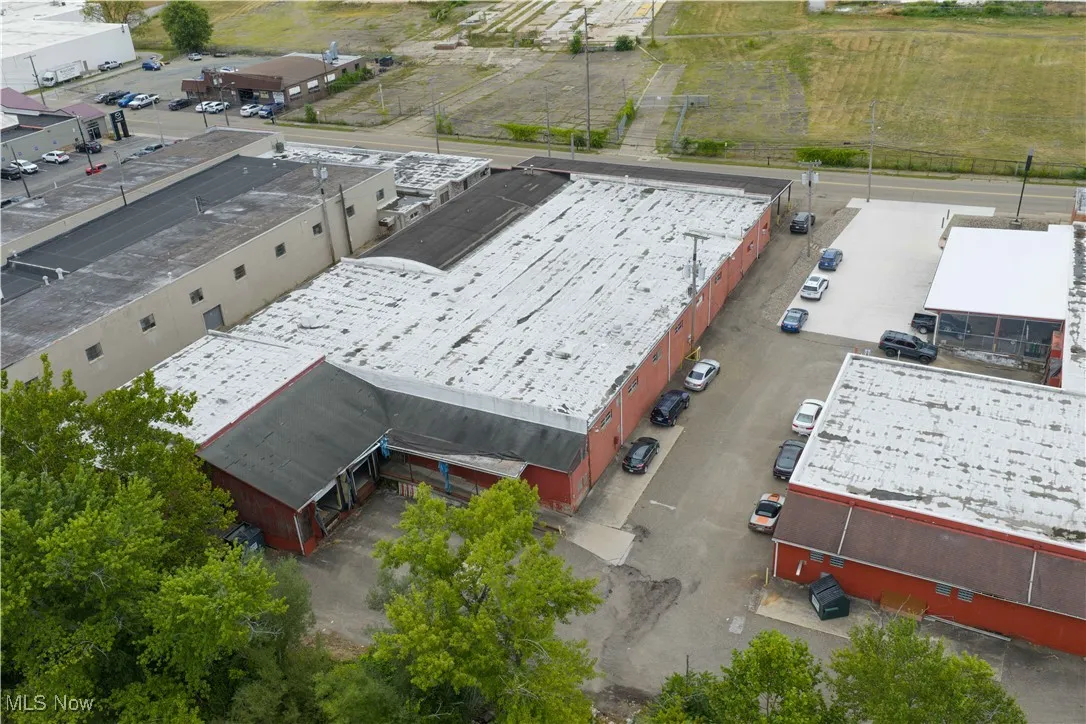 Drone / aerial view of industrial structures
