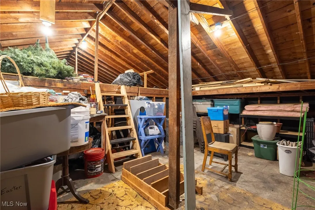View of unfinished attic