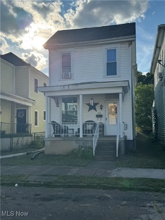 View of front of home with covered porch